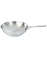 Demeyere Industry 5-Ply 5qt Stainless Steel Flat Bottom Wok