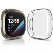 Clear Fitbit Versa 3 / Sense Case Cover Screen Protector Full Coverage Watch