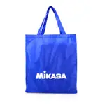 MIKASA 摺疊購物袋-手提袋 肩背袋 可收納 排球 環保袋 MKBA21-BL 藍白