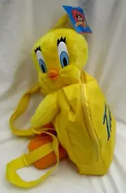 Unisex Warner Brothers Tweety 18" Plush Backpack Licensed Product--Brand New!