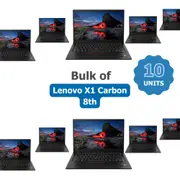 Bulk of 10x Lenovo X1 Carbon 8th Gen 14" Touch Laptop i7-10610U 4.2GHz 16GB RAM 4G LTE - Refurbished (Grade B)