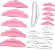SHERCHPRY 20 Pairs Eyelash Lift Tools Kit Silicone Perming Pads for Natural Lash Curling for Beginners Colors for DIY Extensions and Lifting