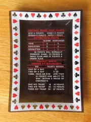 Vintage CONTRACT BRIDGE POINT COUNTS DISTRIBUTION POINTS BID REQUIREMENT ASHTRAY
