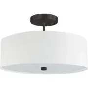 Dainolite Lighting 571-143SF-MB-WH Everly Semi-Flush Mount