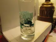 SOUTH PADRE ISLAND - swordfish-boat scene-3 1/2 " shotglass- new