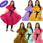Satin Collared long Shirt Dress Frock Puff Sleeve Casual wear Solid Dress S117
