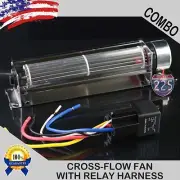 Hi-TECH 8” CROSS FLOW CAR STEREO AMPLIFIER COMPONENT COOLING FAN RELAY HARNESS
