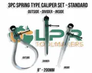 Spring Calipers [Dividers, Inside & Outside] 200mm /8" 3pc Set Standard Type