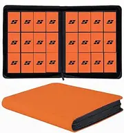 12 Pocket 720 Pockets Trading Card Binder, Ringless Side Loading Card Holder Album, Trading Card Album Fit for YuGiOh, MTG, TCG, Game Cards, Sports, Business Cards (Orange)
