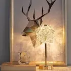 Crystal Lamp Shade Crystal Table Lamp Dimmable Decoration Desk Light Bedroom