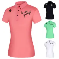 在飛比找蝦皮購物優惠-Le Coq Sportif 高爾夫服裝女士短袖t恤GOLF