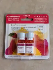 Strawberry LorAnn Candy & Baking Flavoring .125oz 2/Pkg *2 One Dram Bottles