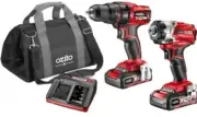 Ozito PXC 18V Drill And Impact Driver Kit with 2 Batteries, Charger & Carry Bag