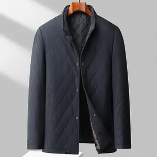 【米蘭精品】舖棉外套休閒夾克(加絨加厚保暖立領男外套3色74gr34)