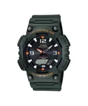 Casio Watch AQS810W-3A CASIO GENTS DUO SOLAR 100M WR GREEN RESIN RRP $169