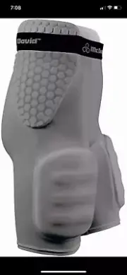 NWT McDavid Pro 2 Pocket Padded Football Girdle Grey Size XL