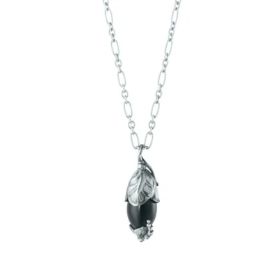Georg Jensen. Sterling Silver Pendant of the Year with Onyx - Heritage 2024