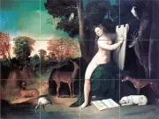 Art Animals Circe Greek Mythology Ceramic Mural Backsplash Bath Tile #2710