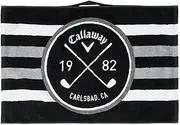 [Callaway] Golf 16X24 Cart Towel, Black/White/Charcoal