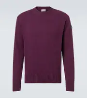 [Moncler] Moncler Ribbed-knit wool and cashmere sweater UK 36 burgundy
