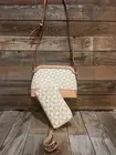 Fashion inspired Crossbody & wristlet / tan toned w/red trim / set / NWT!