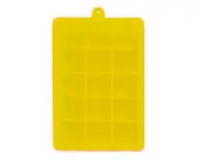 Silicone Ice Tray Mold Reusable Food Grade Undeformed Storage 15-cavity Ice Cubes Accessory Mold for Home-Yellow
