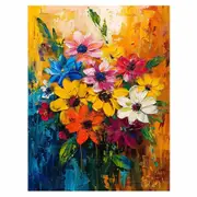 Abstract Flowers Canvas Print Wall art