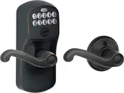Schlage FE575 PLY 716 FLA Plymouth Keypad Lock with Flair Lever, Auto-Lock, Elec