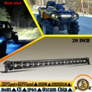 20" Single Row Ultra Slim LED Light Bar Combo Beam for Polaris Can-Am UTV ATV