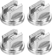 uxcell 4-Pack Flat Fan Spray Tip, 65 Degree Stainless Steel Sprayer Nozzle Tips, 1.1mm Orifice for Agriculture Drones Sprayer Nozzles/Garden Irrigation Nozzle/Cooling Sprayer [Silver]