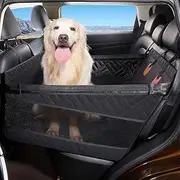 Dog Car Seat for Large Medium Dogs, Back Seat Extender for Dogs, Waterproof Dog Carseat, Dog Car Seat Medium Sized Dog, Car Hammock for Dogs-Storage Pocket, Pet Seat Cover for Cars/SUV/Truck