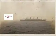 RMS TITANIC RMS OLYMPIC A REPRINT OF A RARE OLD IMAGE OF THE SHIP AT SEA 1912