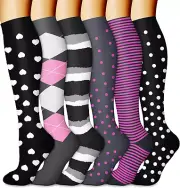 Compression Socks (3 Pairs) 15-20 Mmhg Is BEST Athletic & Medical for Men & Wome