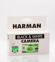 Ilford Harman HP5 Plus B&W Single-Use Film Camera with Built-in Flash