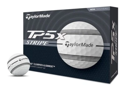 TAYLORMADE TP5X STRIPE 4 DOZEN GOLF BALLS - WHITE - NEW 2024 BALL - VALUE PLUS!