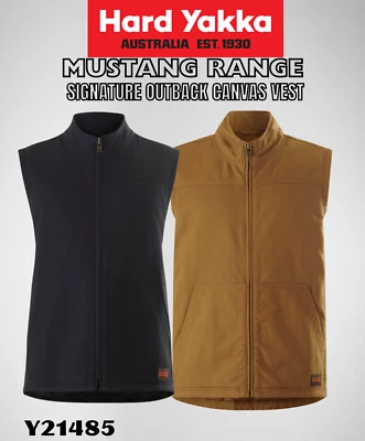 Hard Yakka Mens New Mustang Signature Outback Canvas Vest Y21485