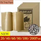 20-200Pcs Sticky Fly Trap Paper Strip Insect Bug Catcher Strip Flies Sticker#