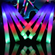 Jiahz Glow Sticks Bulk, 32 PCS Foam Sticks, LED in the Dark Party Supplies wi...