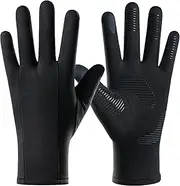 [Generic] Warm Liner Gloves - Thermal Cycling Gloves Men | Non-Slip Winter Liner Gloves, Windproof Touchscreen Gloves, Cold Protection for Outdoor Cycling, Hiking, Sports