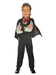 Boys Dark Lord Victor Vampire Halloween Costume With Cape