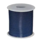 22 AWG Stranded Hook Up Wire, Blue, 25 ft, 0.050" Dia, UL1061, 300V