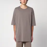 [Moncler + Rick Owens] Dust coloured oversize t-shirt in jersey M Grey