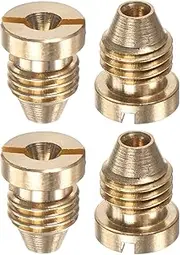 uxcell 4-Pack Foam Cannon Orifice Nozzle, 1.4mm Brass Universal Thread Tips for Snow Foam Lance/Garden Hose/Kitchen Cleaners, Sprayer Connector Replacement Nozzles