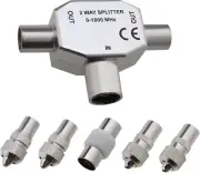 EMSea 2-Way Aerial Splitter Cable TV Splitter Digital Signal Antenna RF