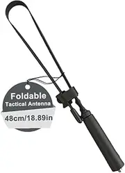 BAOFENG UV-5R Foldable Tactical Antenna for GMRS Two Way Radio 48cm/18.8inch Dual Band VHF UHF SMA-Female Long Range Portable Compatible with BF-F8HP UV-82HP DM-1701 (1pack)