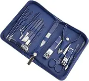 HAKIDZEL Nail Care Kit 18pc Manicure Pedicure Set Nail Trimmer and Storage Case for Home Travel