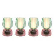 4x LVD Led Glass Home/Room Bedside Lamp Light Tabletop Decor 13cm Tangarine GRN
