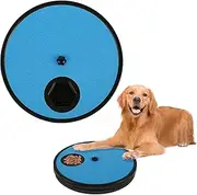 Dog Scratch Pad for Nails, Non-Slip Dog Scratch Board with 6 Snack Compartments, Rotating Round Dog Nail Grinder Pad Removable Scratching Scratchboard Scratchpad Sandpaper for Dog Pet (Blue)