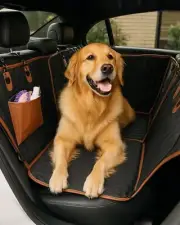 Hard Bottom Car Seat Cover for Dogs | Back Extender for Dogs | Hammock for Ca...