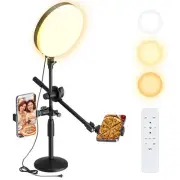 10.5" Ring Light with Stand Full Screen Selfie Kit for Desk Laptop with Phone...